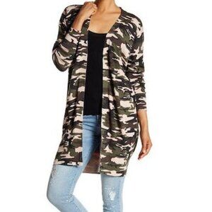 Sanctuary Lenox Camo Cardigan, Size Small/Pink/Camo